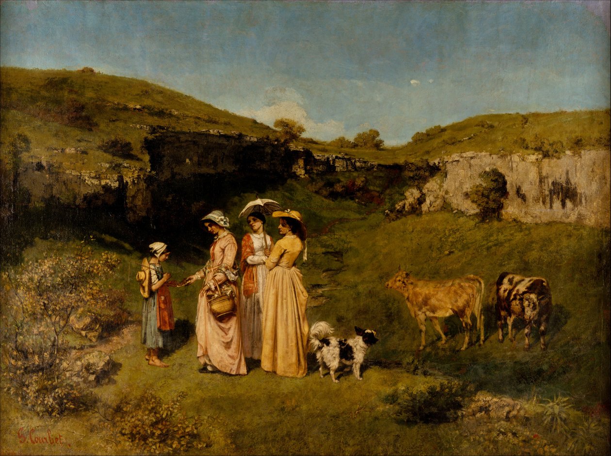 Köyün Genç Hanımları, 1851-52. by Gustave Courbet