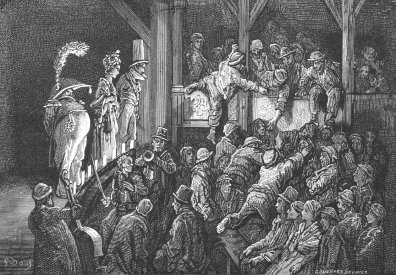 "Penny Gaff", 1872. by Gustave Dore