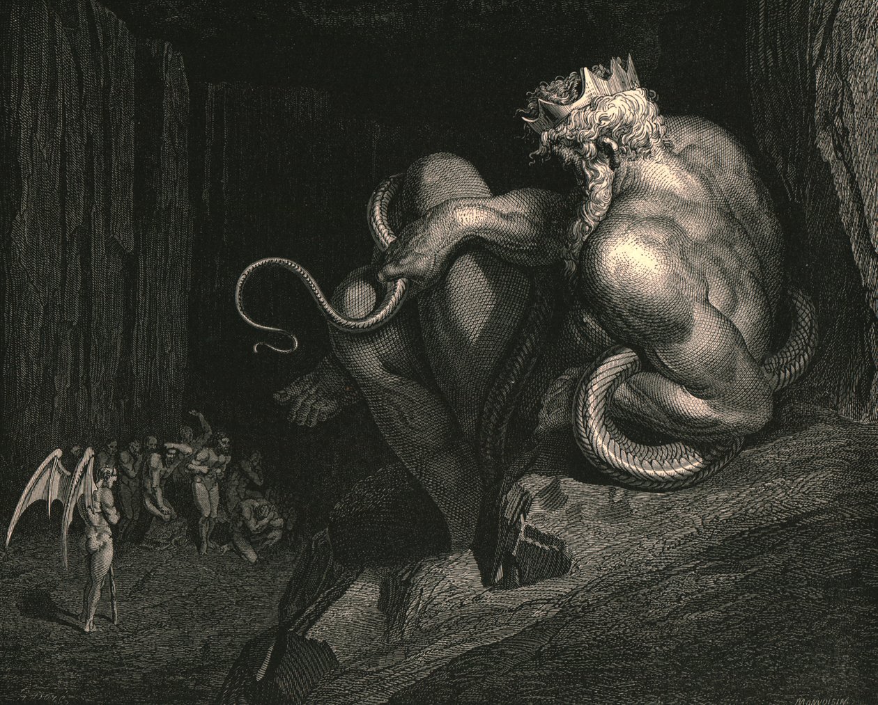 Minos duruyor, c1890. by Gustave Dore