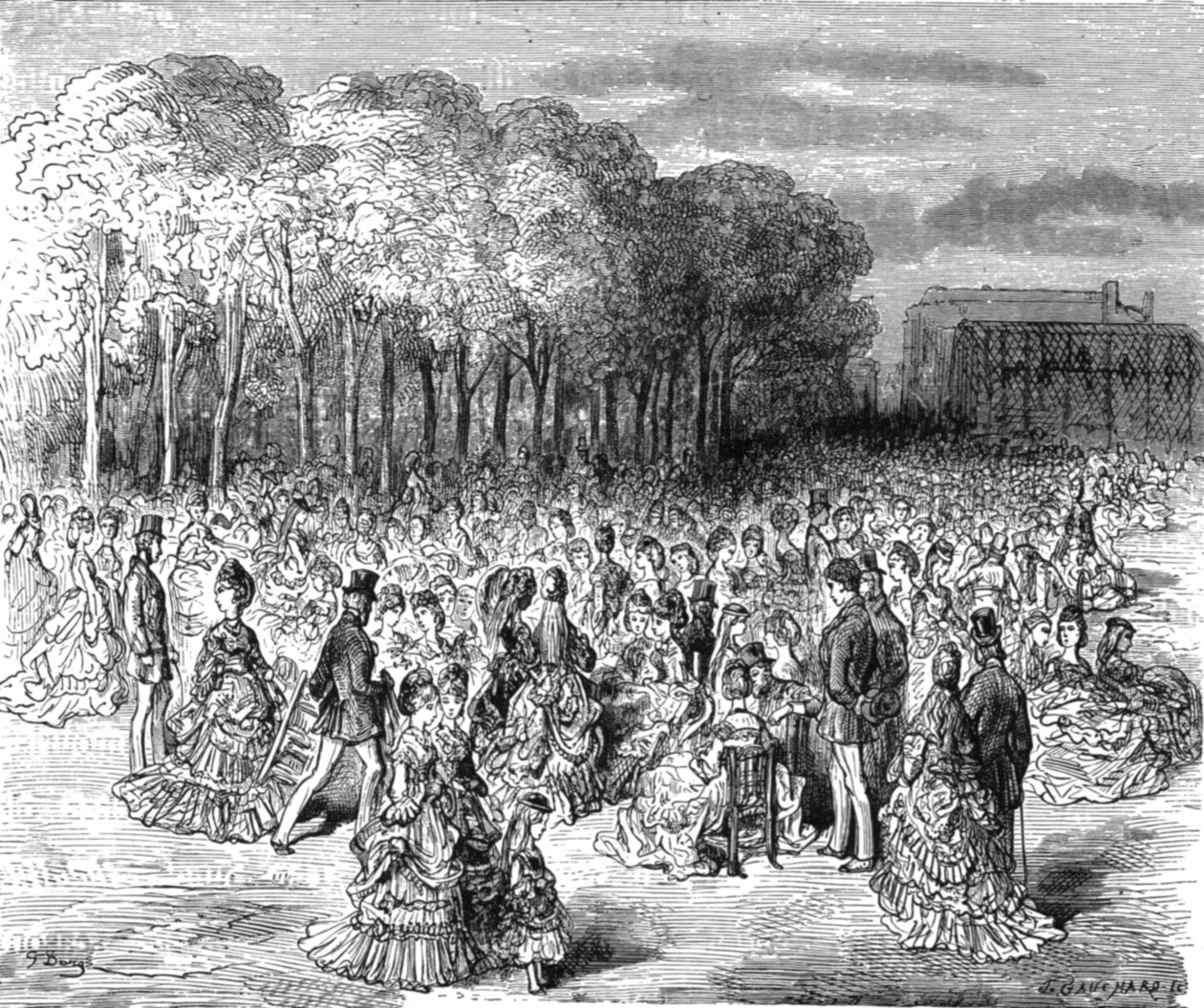 'Zoolojik Bahçeler - Pazar Gezinti Yeri', 1872. by Gustave Dore