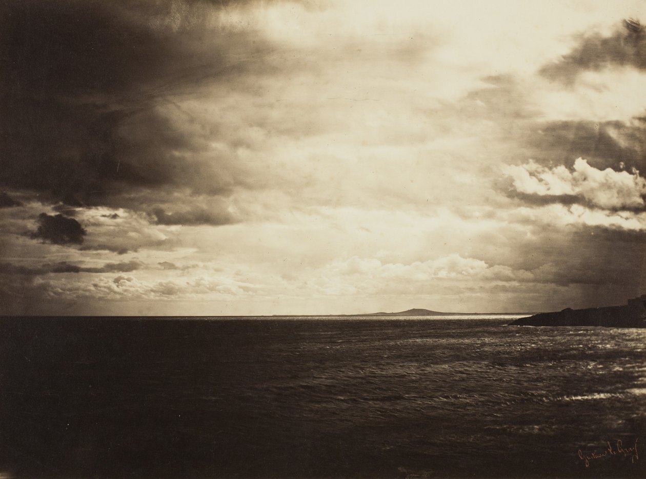 Bulutlu Gökyüzü, Akdeniz, 1857 by Gustave Le Gray