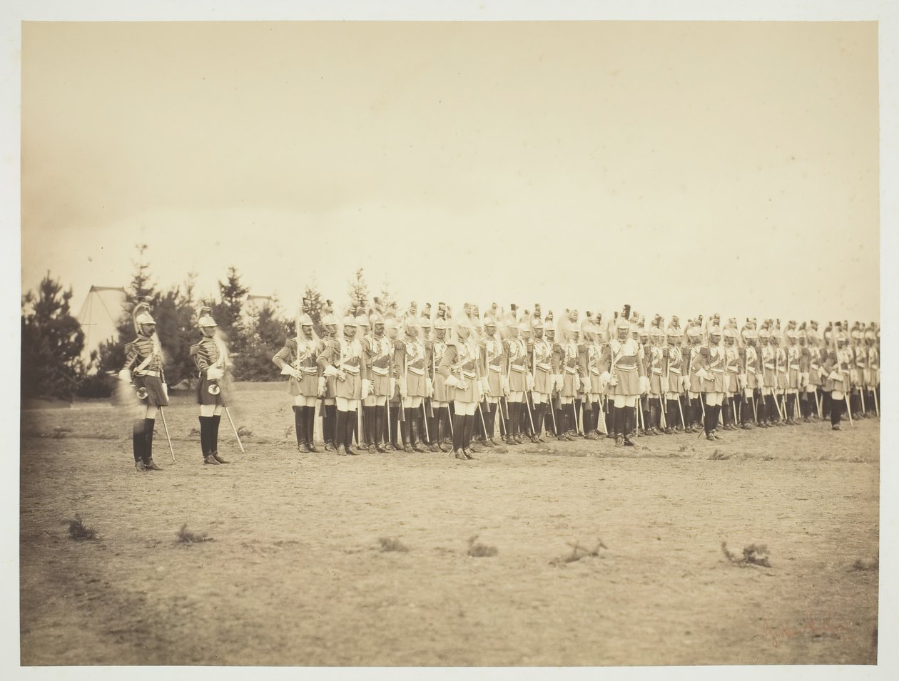 İsimsiz [geçit törenindeki askerler], 1857. by Gustave Le Gray