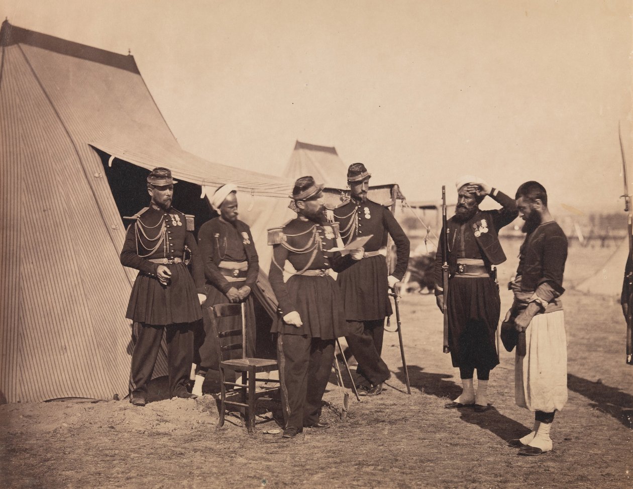 [Zouaves, Camp de Châlons], 1857. by Gustave Le Gray