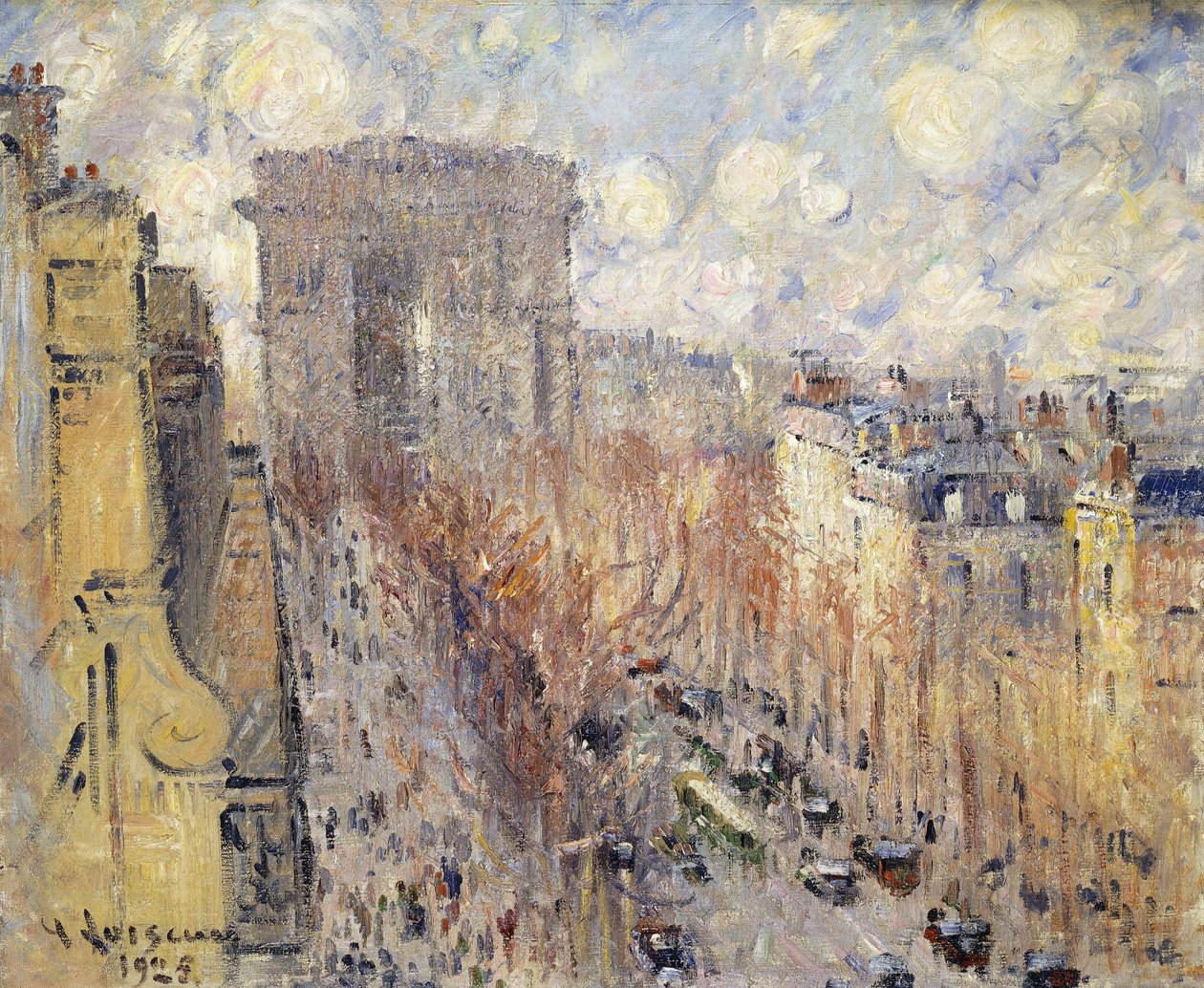 Avenue Friedland, Paris, 1925 by Gustave Loiseau