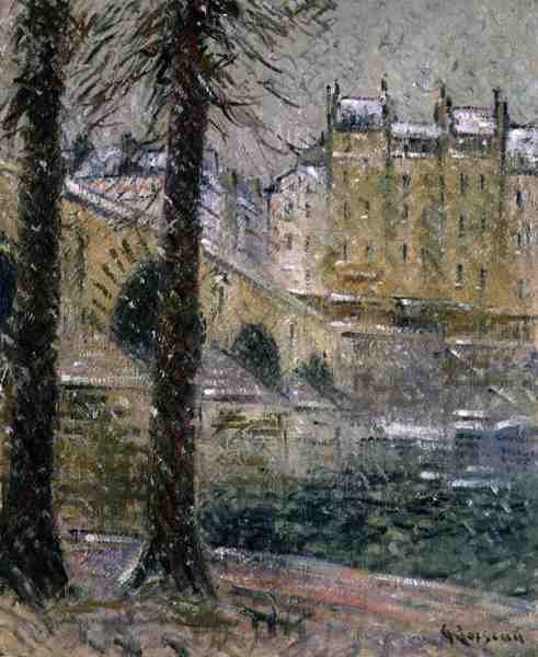 Pont Marie, c.1926 (tuval üzerine yağlı boya) by Gustave Loiseau
