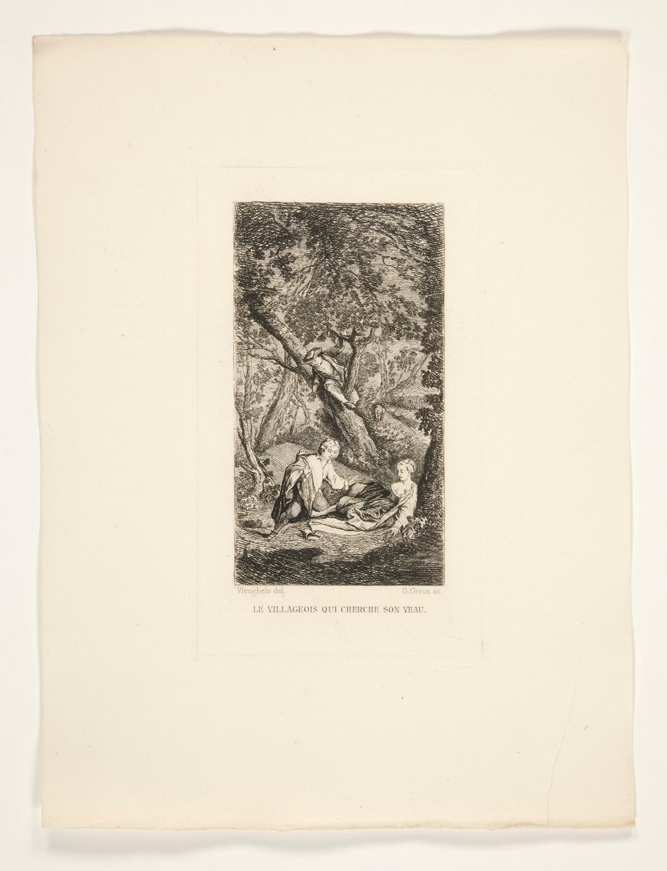 Buzağısını Arayan Köylü by Gustave Marie Greux