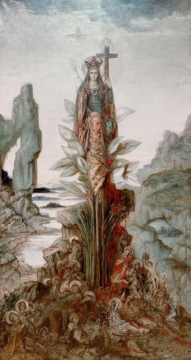 mistik çiçek by Gustave Moreau