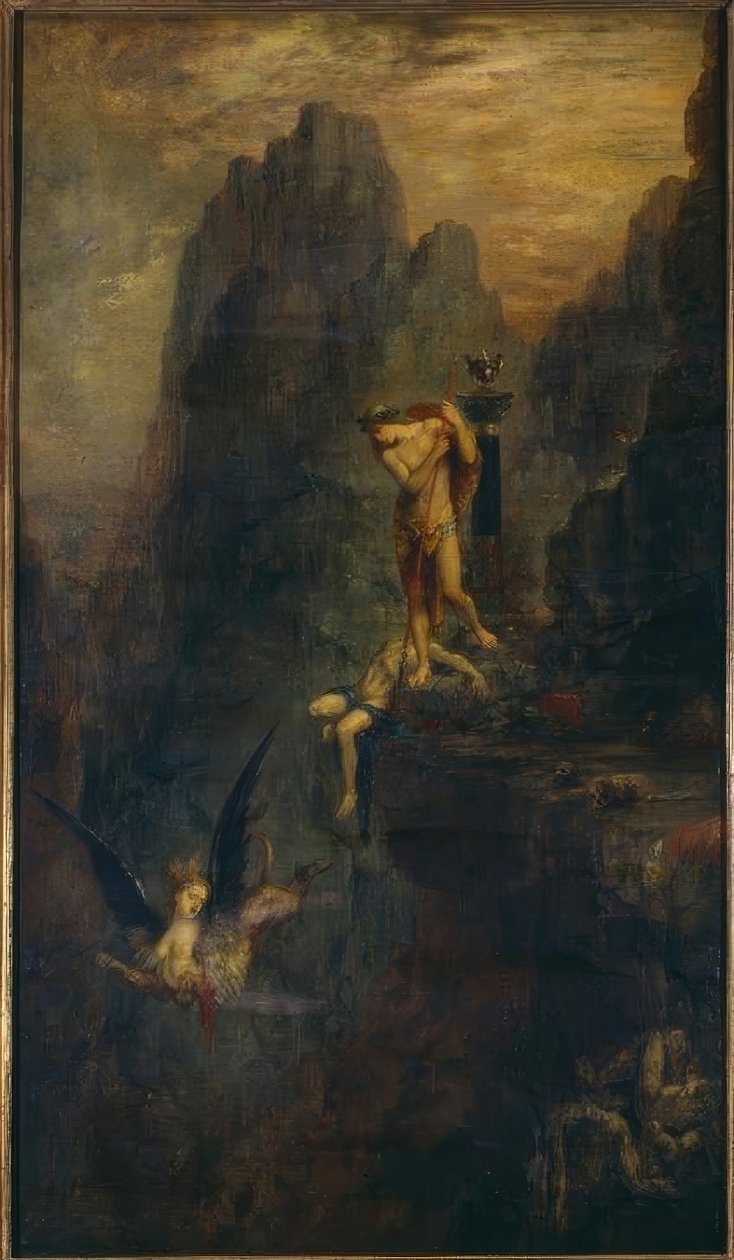 Sfenks tahmin etti by Gustave Moreau