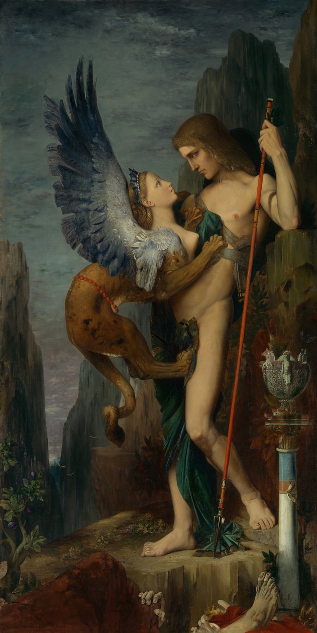 Oidipus ve Sfenks, 1864. by Gustave Moreau