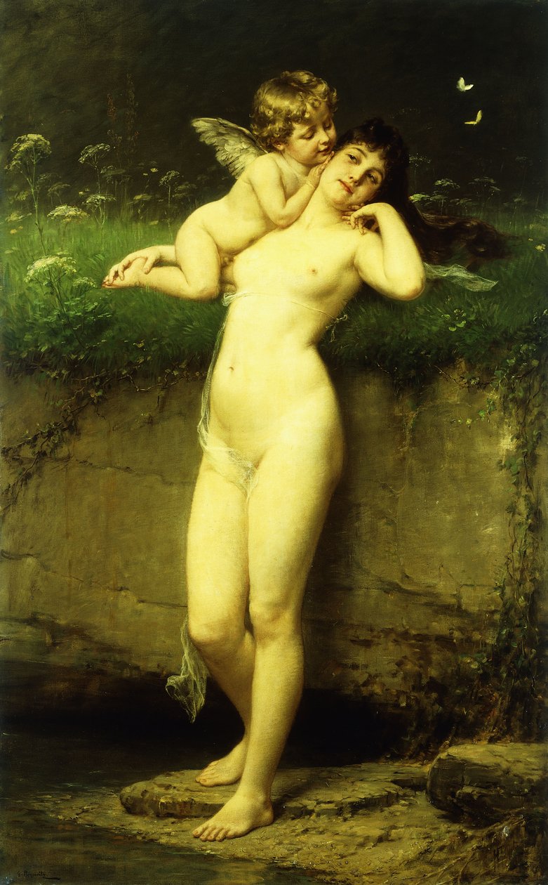 Venüs ve Aşk Tanrısı by Gustave Popperitz