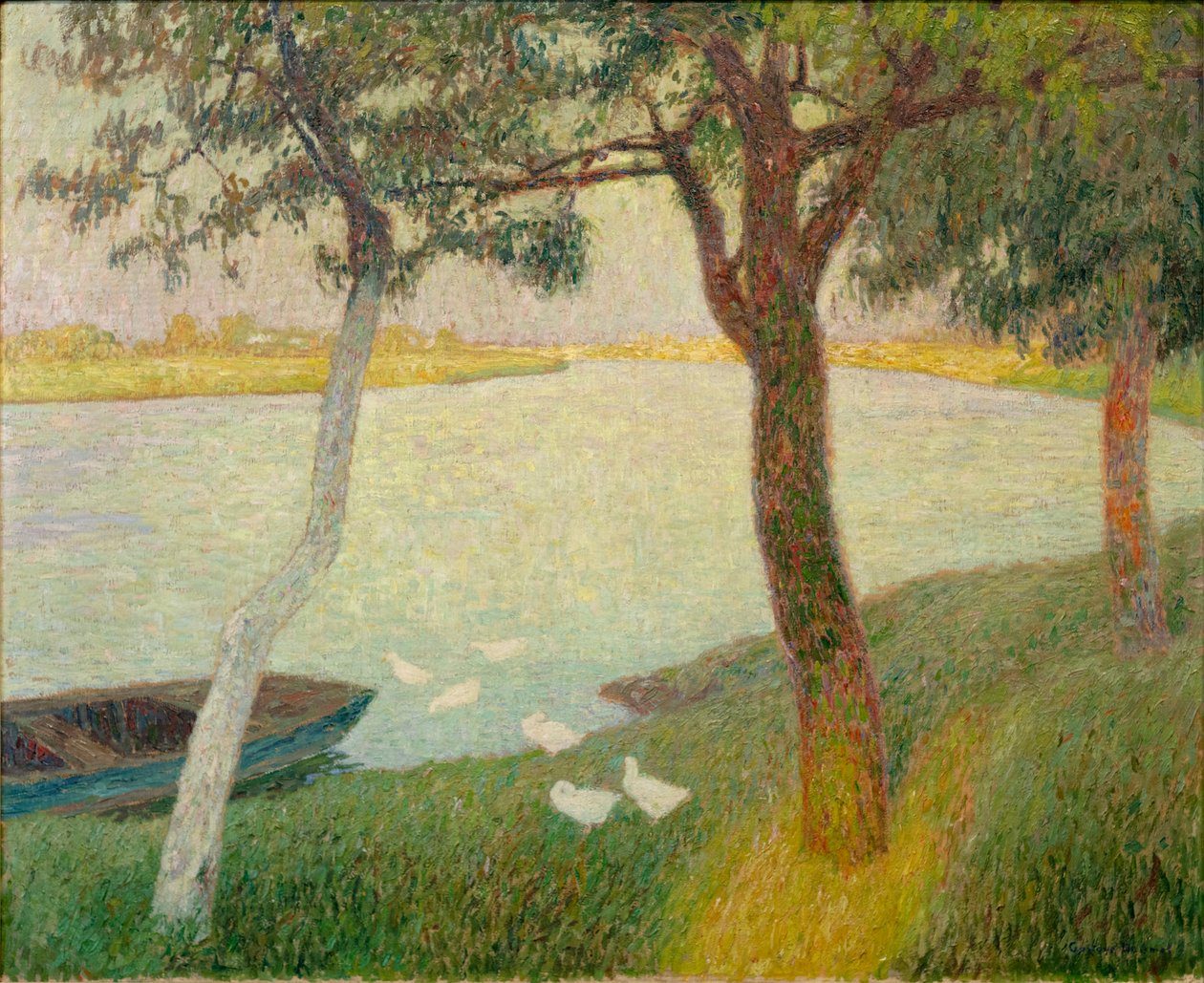 Leie nehrinde ördekler by Gustave de Smet