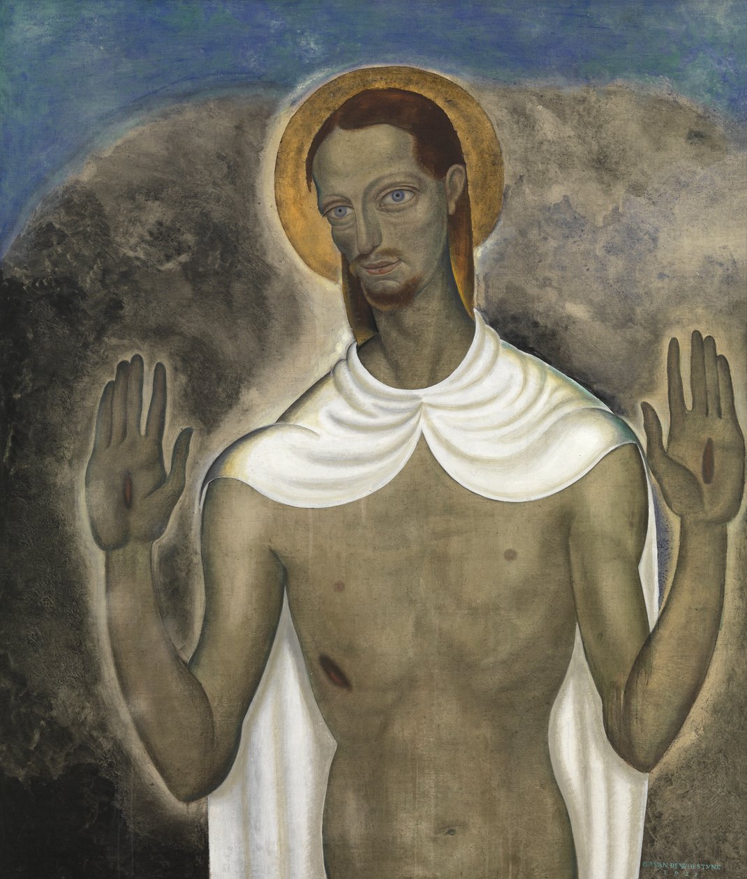 İsa Yaralarını Gösteriyor by Gustave Van de Woestyne