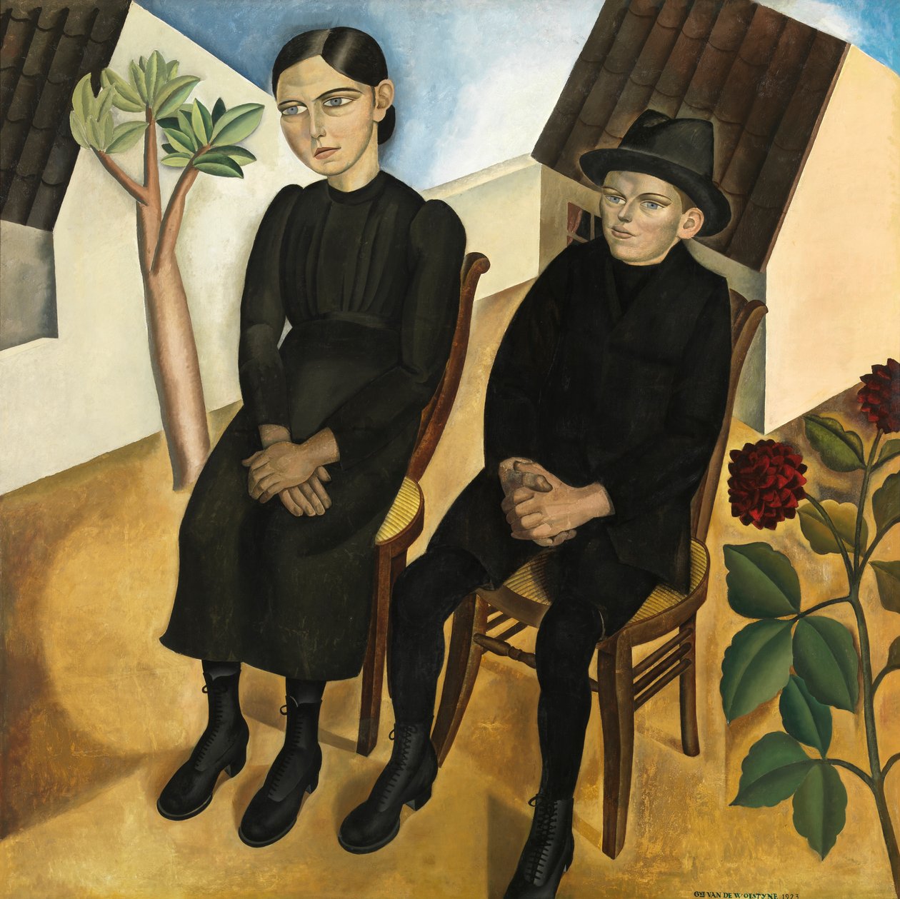 Gaston ve Kardeşi by Gustave Van de Woestyne