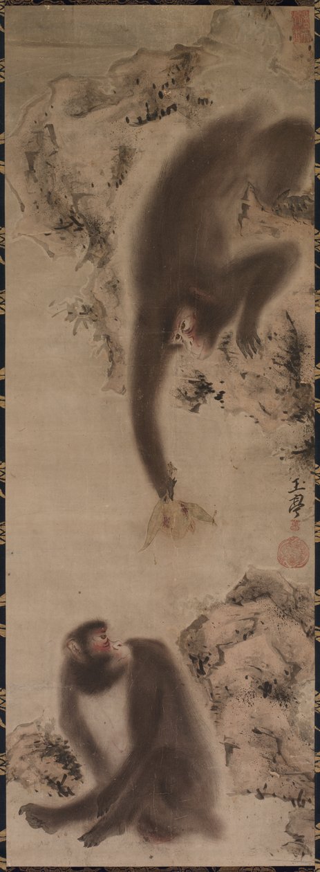 Maymunlar, ç. 1800. by Gyokutei Katsu