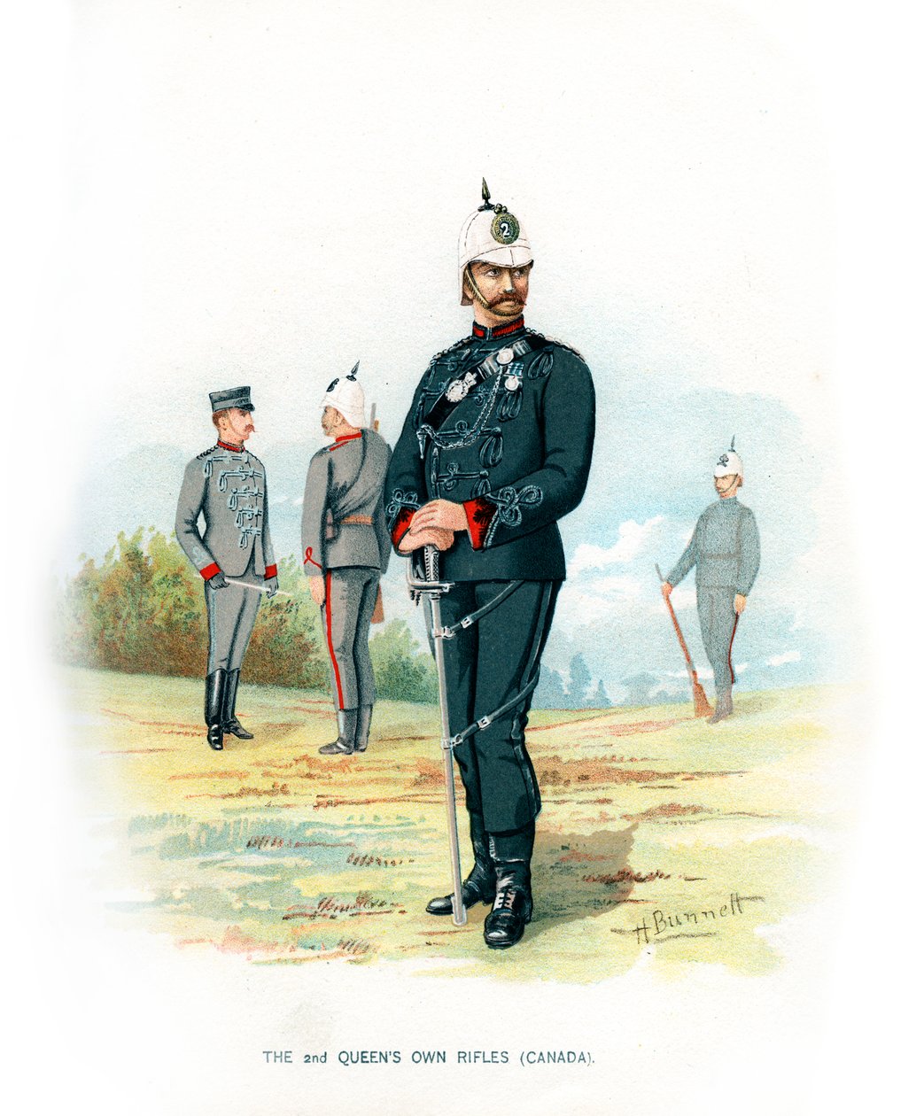 The 2nd Queens Own Rifles Canada, c1890. by H. Bunnett