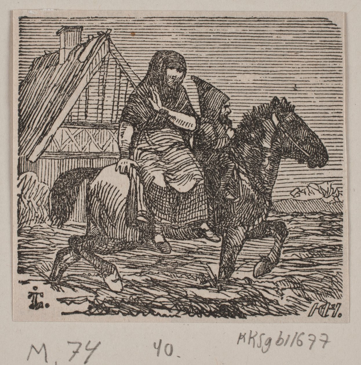 "Kuşun ve Trolün Annesi" için İllüstrasyon by H. C. Henneberg