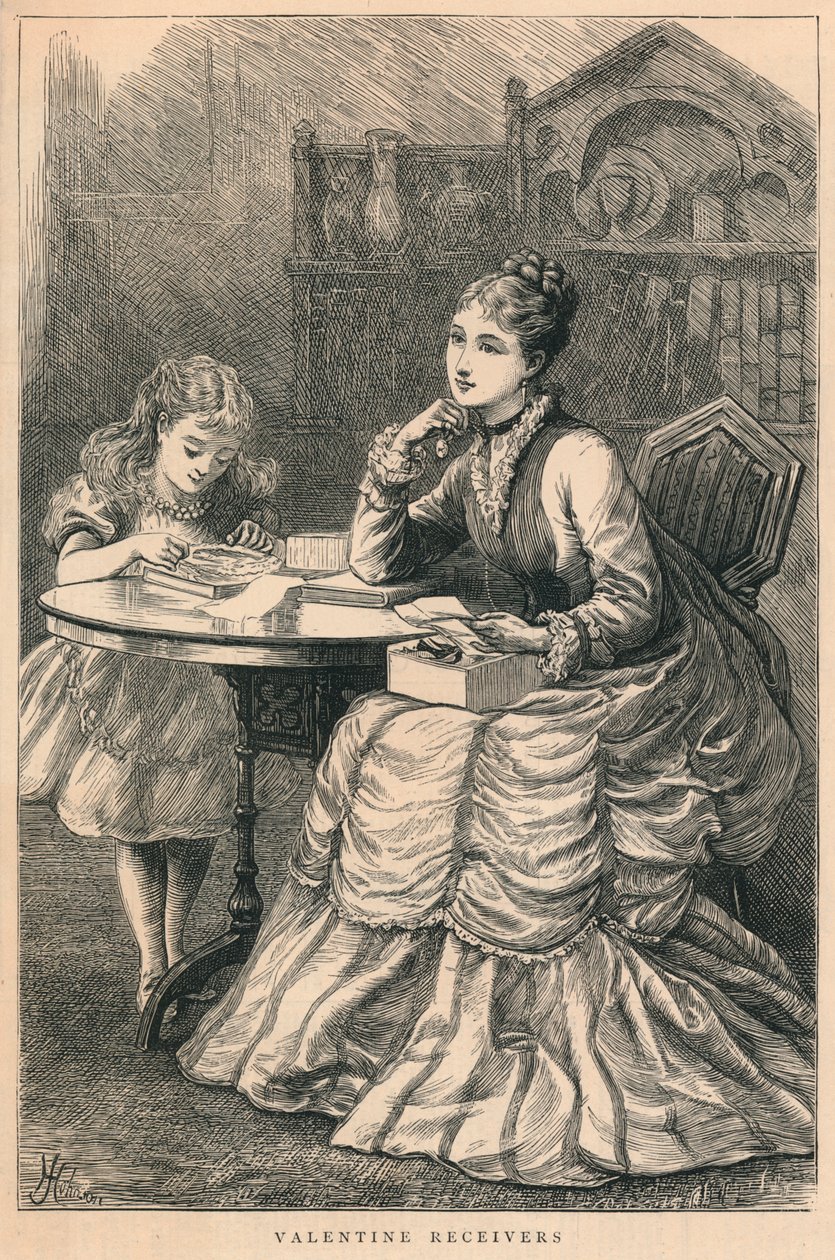 Sevgililer Günü Alıcıları, 1875. by H. Johnson