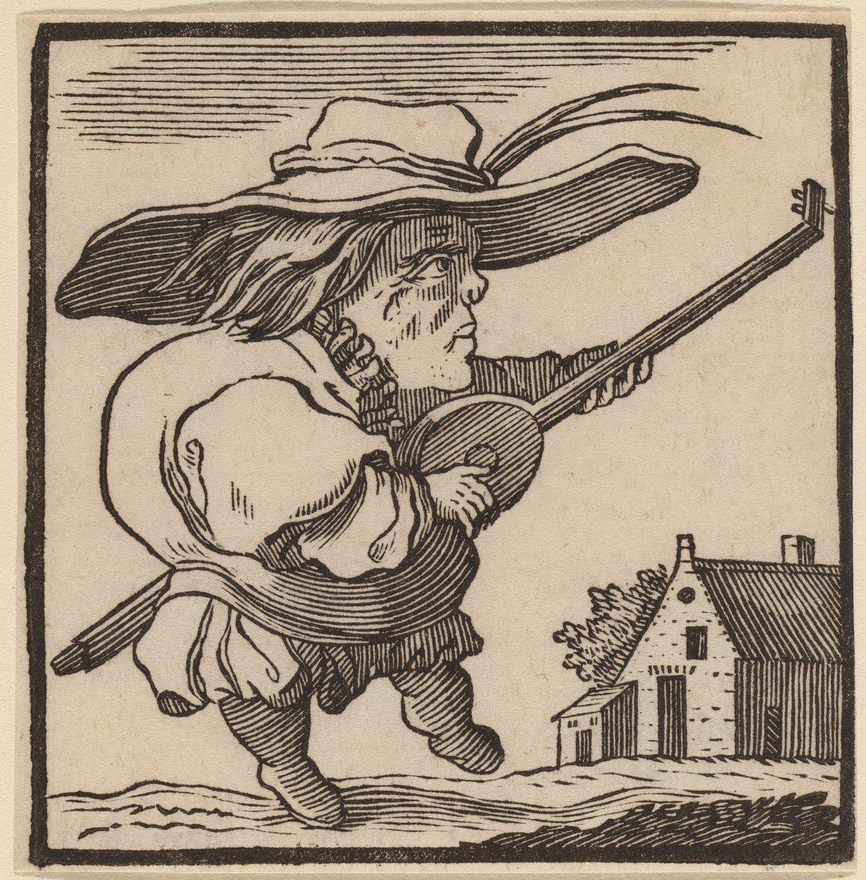 Ud Oynayan Kambur by H. Numan after Jacques Callot