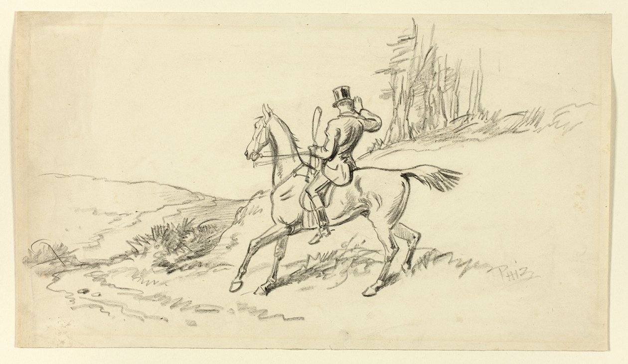 binici at dizginleme by Hablot Knight Browne