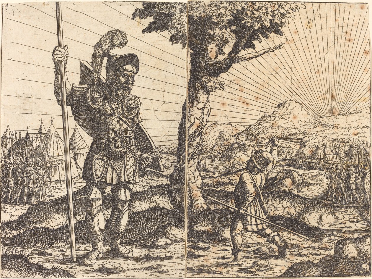 David ve Goliath by Hanns Lautensack