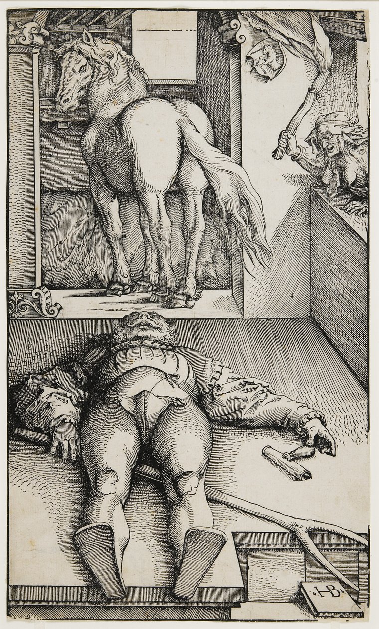 ಬಿವಿಚ್ಡ್ ಗ್ರೂಮ್, ಸಿ. 1544 ಟರ್ಕ್ by Hans Baldung Grien