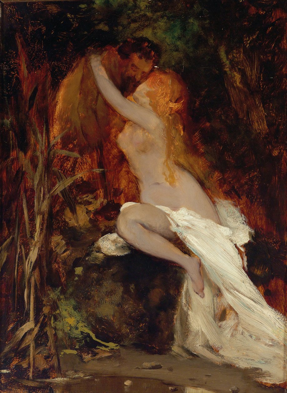 Faun ve Perisi by Hans Makart