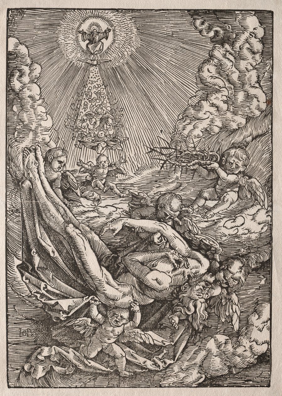 Melekler Tarafından Cennete Taşınan İsa by Hans Baldung