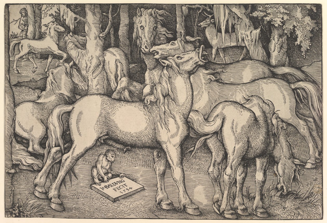 Yedi At Grubu, 1534. by Hans Baldung