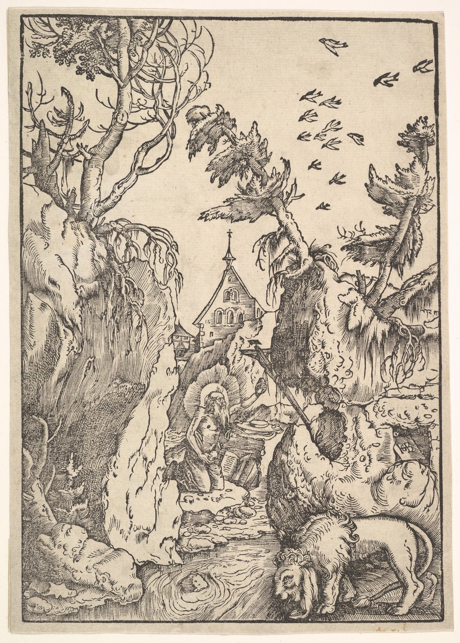 Çölde Aziz Jerome, yaklaşık. 1511. by Hans Baldung