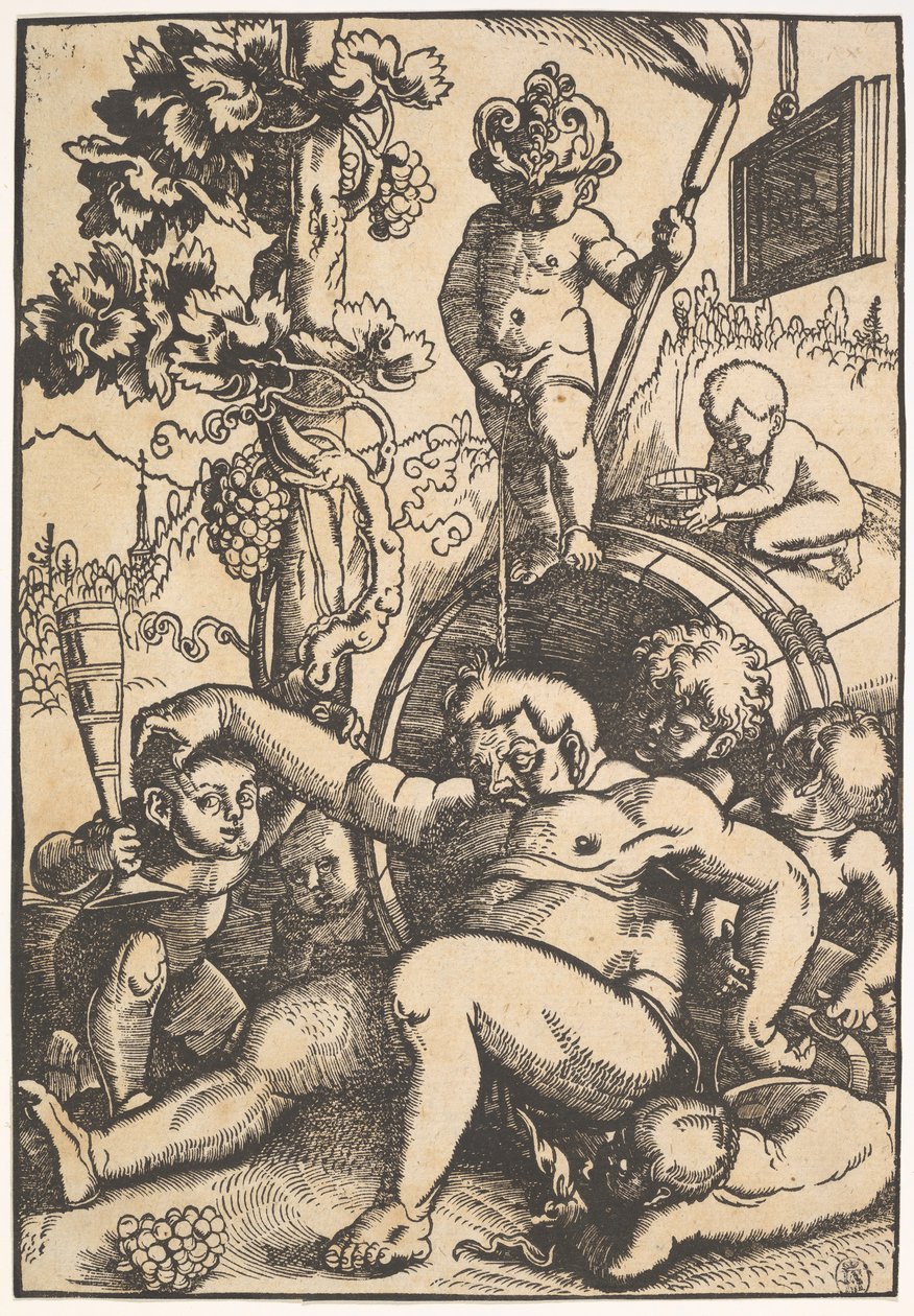 Sarhoş Bacchus, yaklaşık. 1520. by Hans Baldung