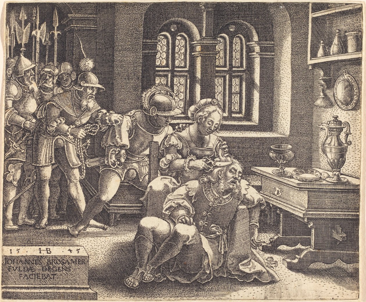 Samson ve Delilah by Hans Brosamer