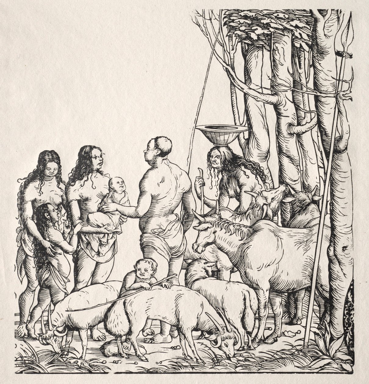 Sürü ile Hottentots. by Hans Burgkmair