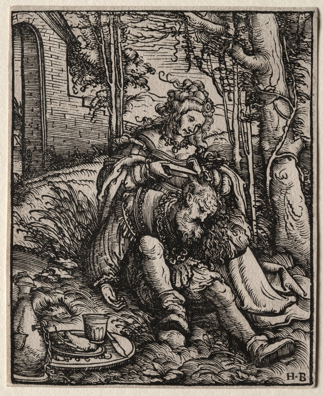 Samson ve Delilah, 1519. by Hans Burgkmair