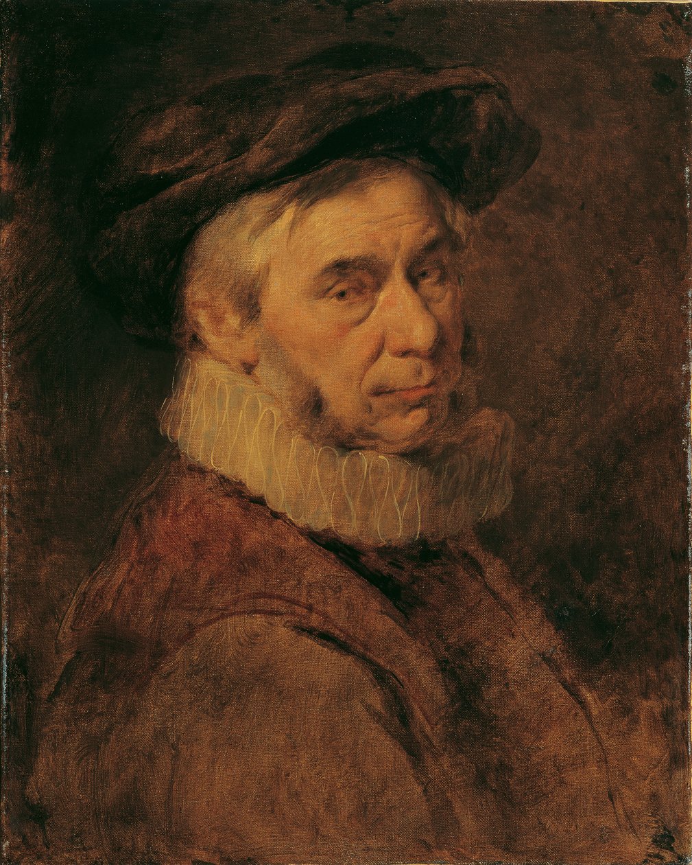 Ruff ve sakallı yaşlı adam by Hans Canon