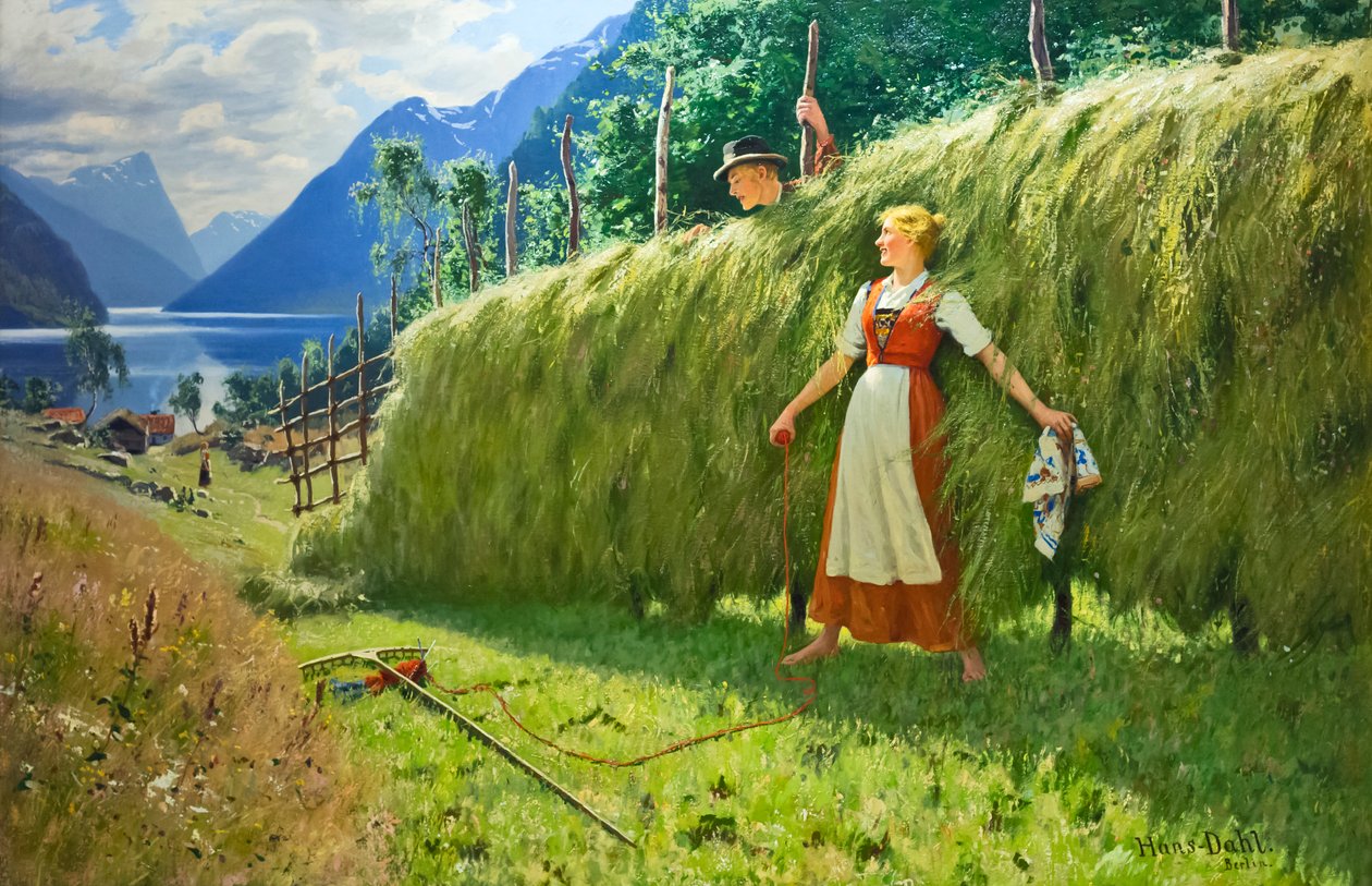 Yaz bölümü (tuval üzerine yağlıboya) by Hans Dahl