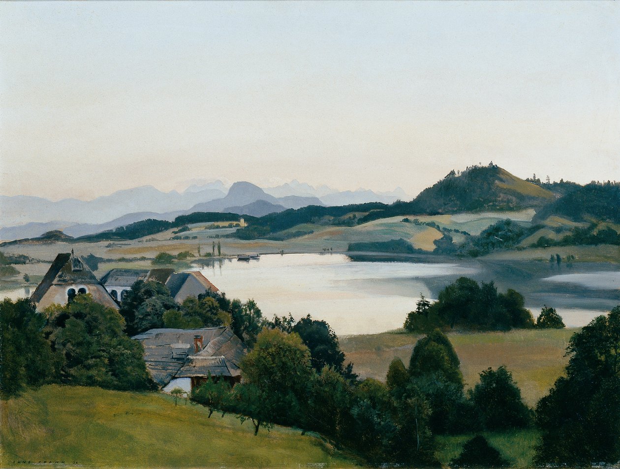 Karintiya manzarası (Ulrichsberg ile Kraiger Gölü) by Hans Frank