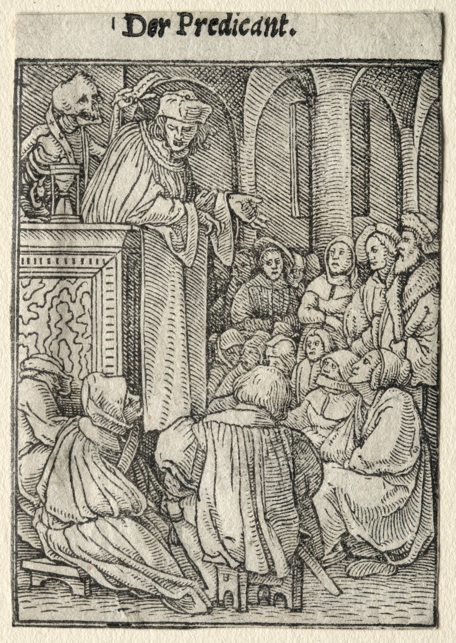 Ölüm Dansı: Vaiz. by Hans Holbein