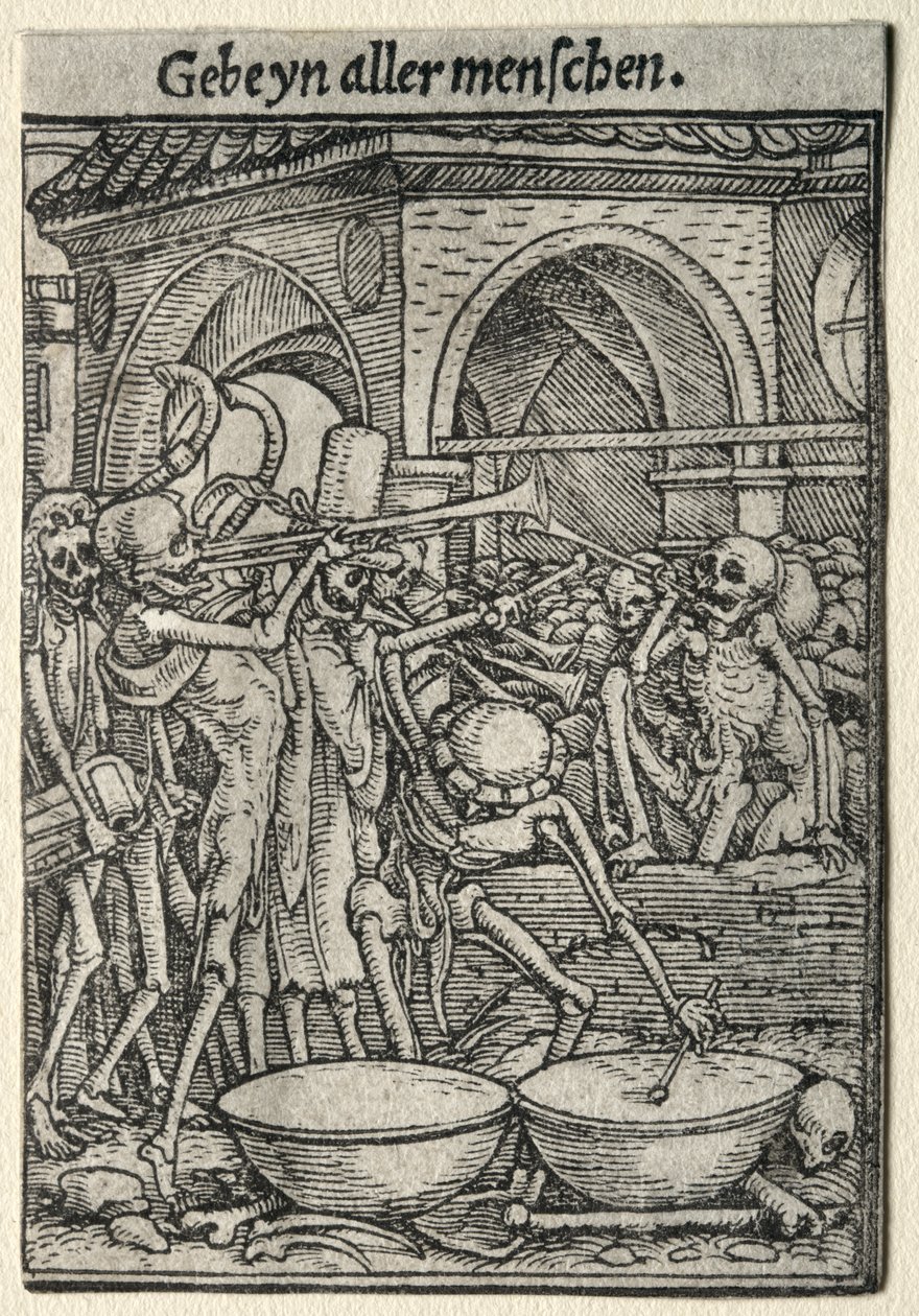 Ölümün Dansı: Ölümün Trompetçileri by Hans Holbein
