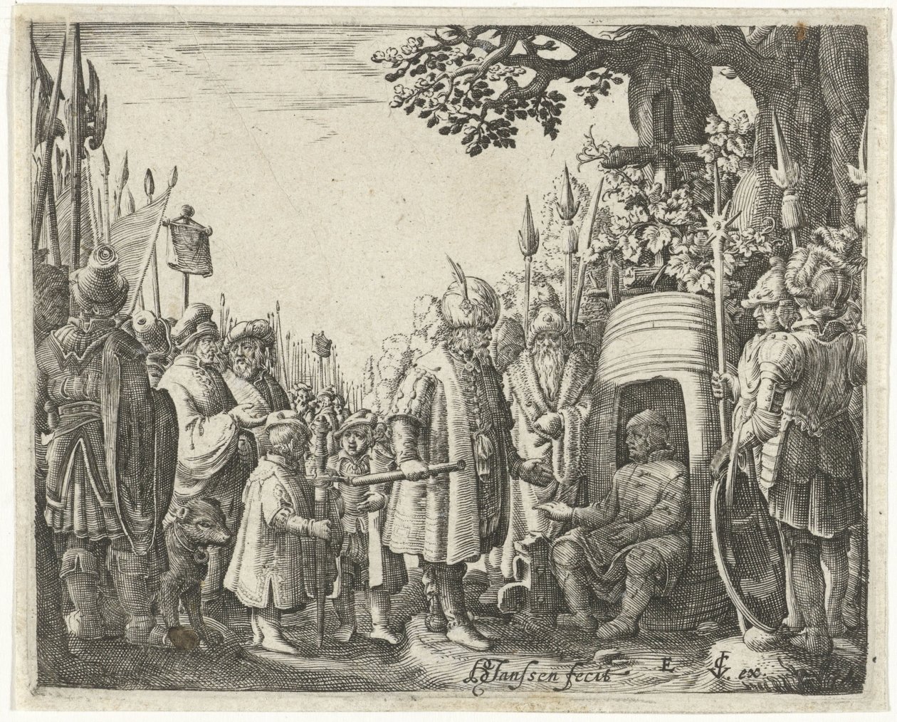 Büyük İskender ve Diogenes by Hans Janssen