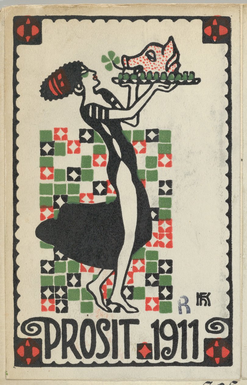 Yeni Yıl Kartı: Şerefe 1911 Prosit, 1910. by Hans Kalmsteiner