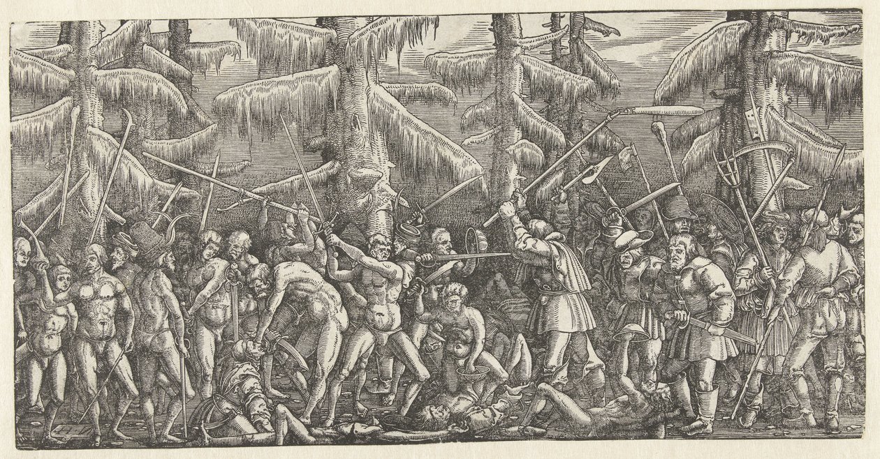 Çıplak adamlar ve köylülerin savaşı by Hans Lützelburger