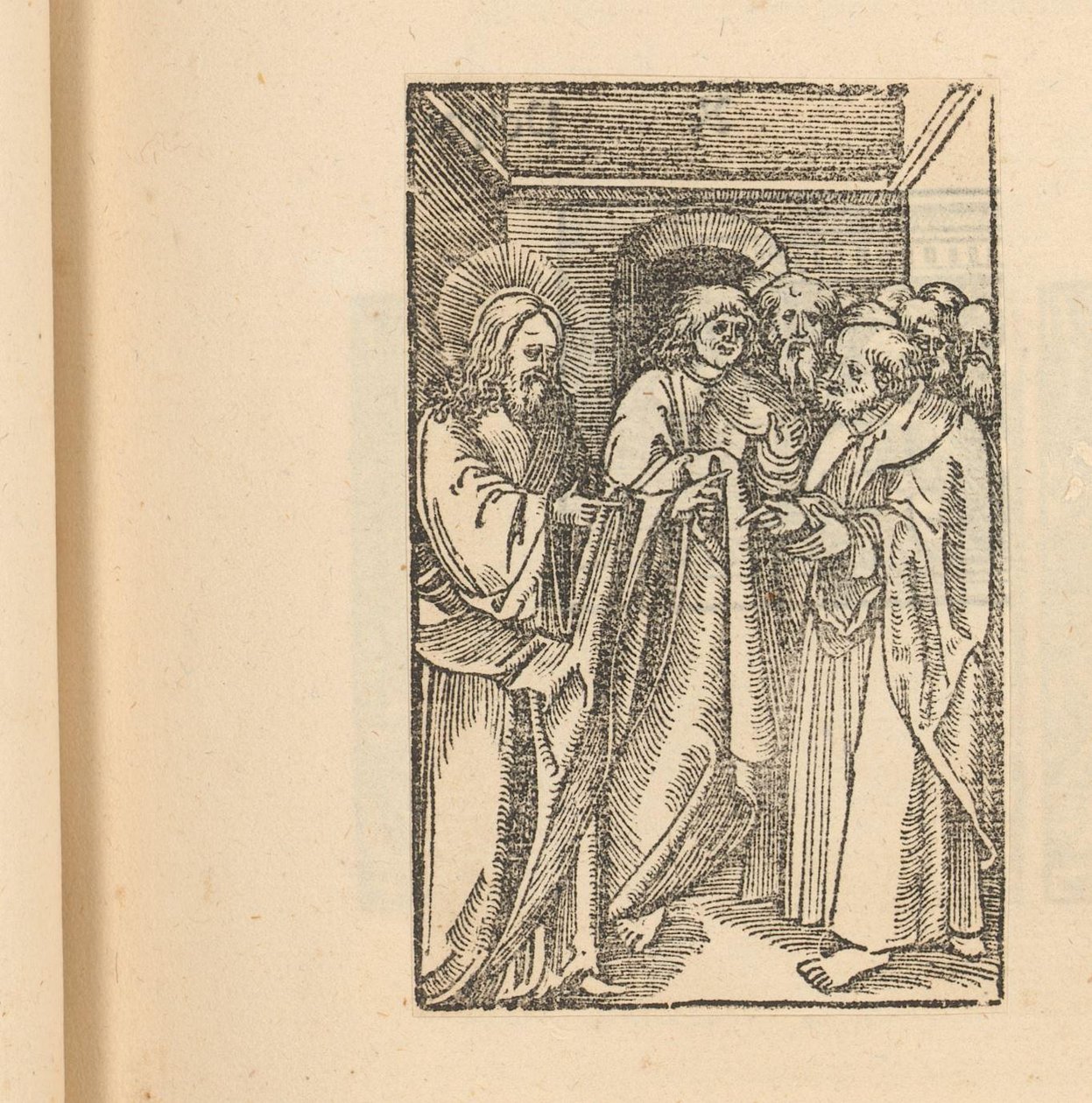 bir grup erkekle İsa by Hans Schäufelein (possibly)