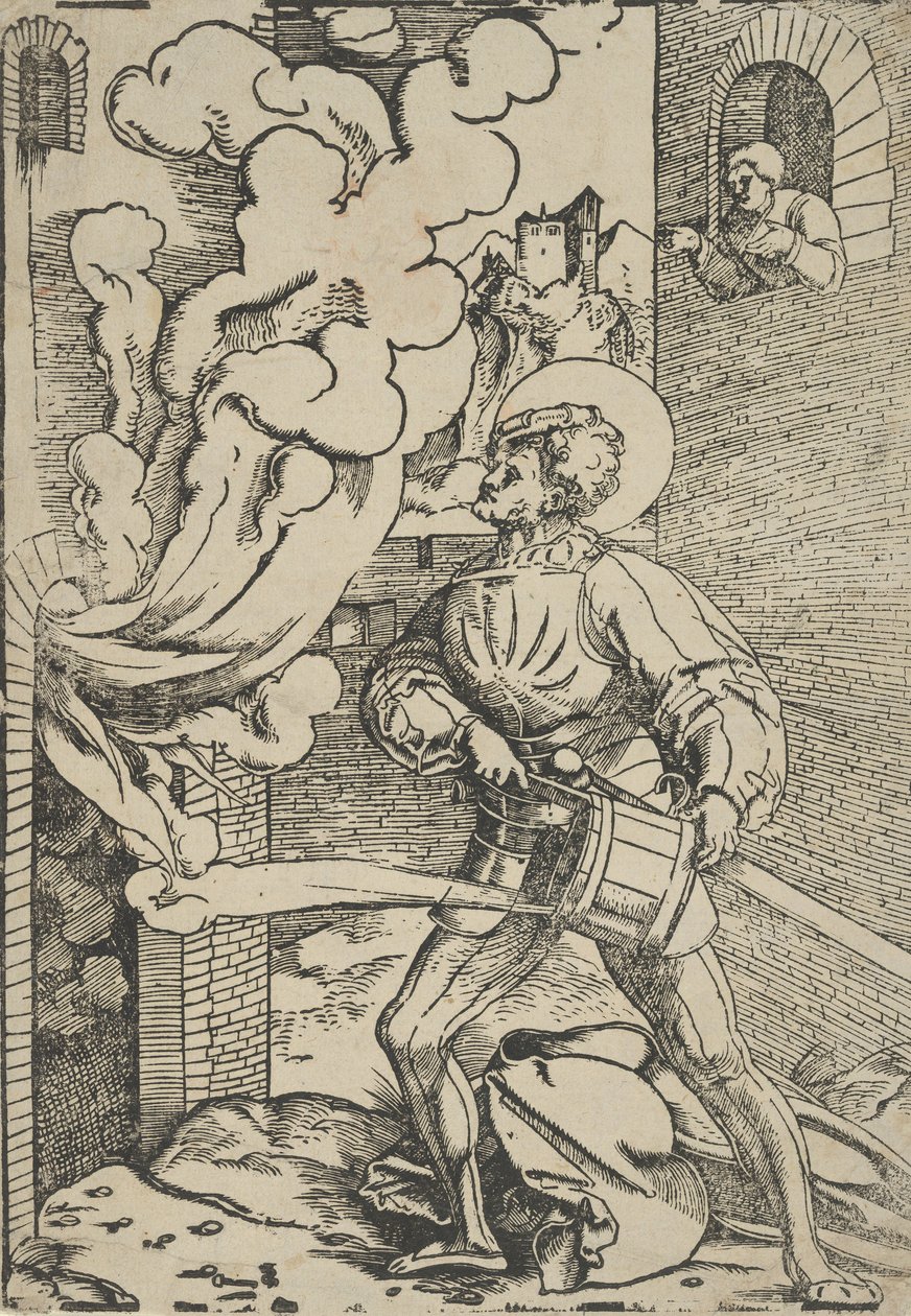 Aziz Florian saldırısı. by Hans Schäufelein the Elder