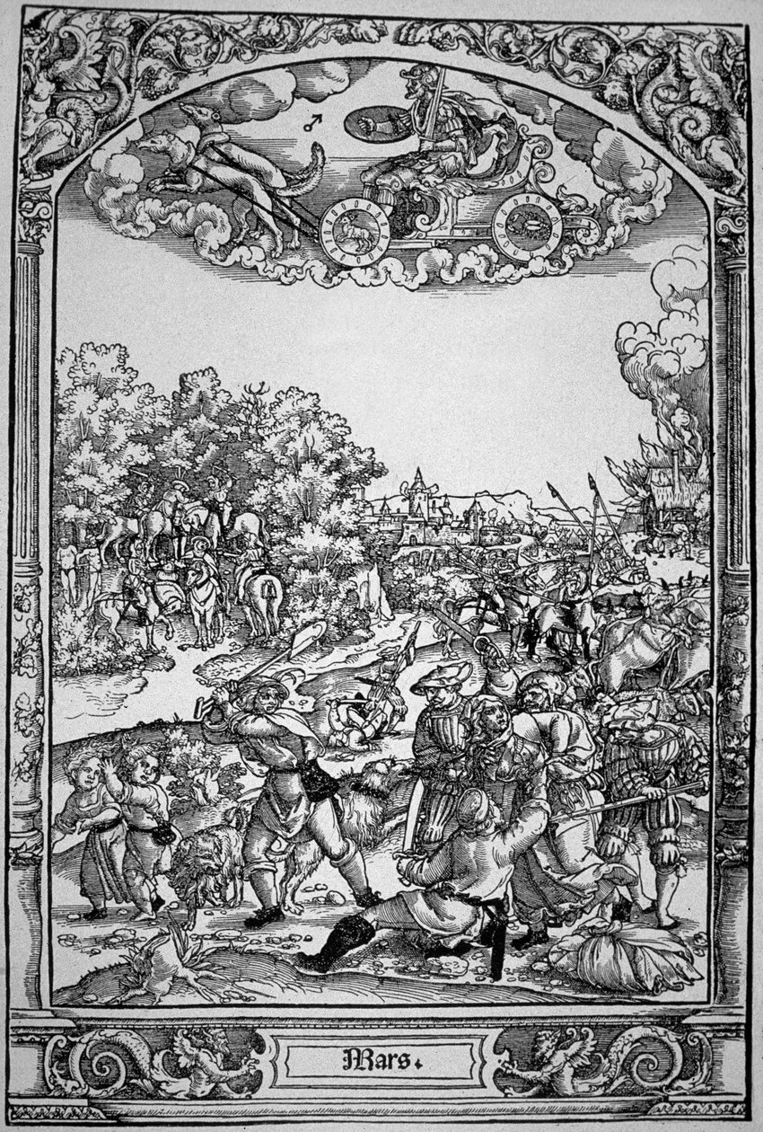 Mars (ahşap oyma) by Hans Sebald (School of) Beham