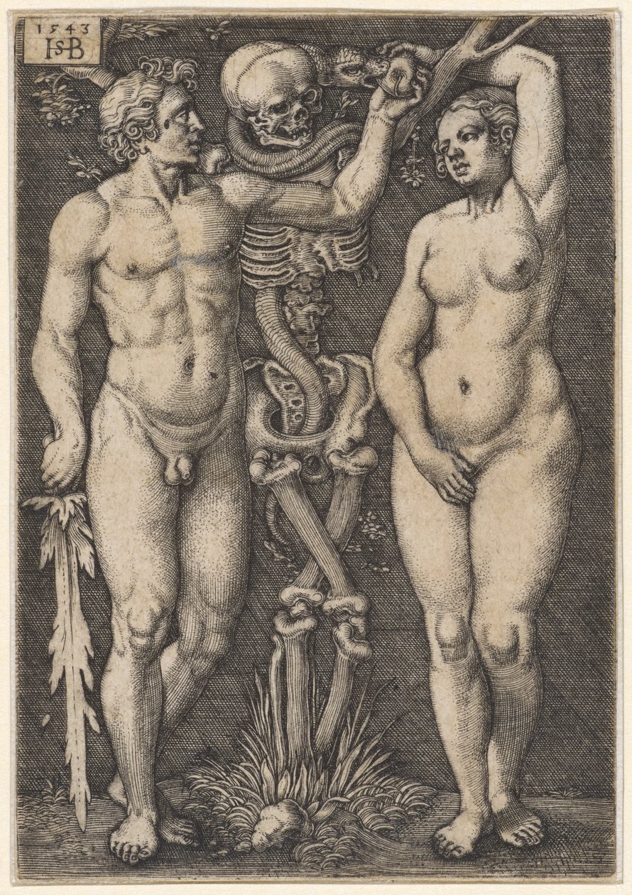 Adem ve Havva, 1543 by Hans Sebald Beham