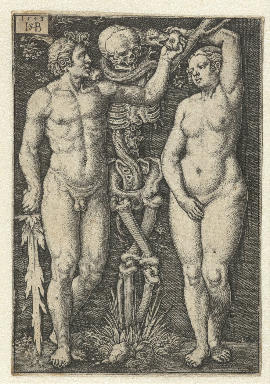 Adem ve Havva ve Ölüm by Hans Sebald Beham