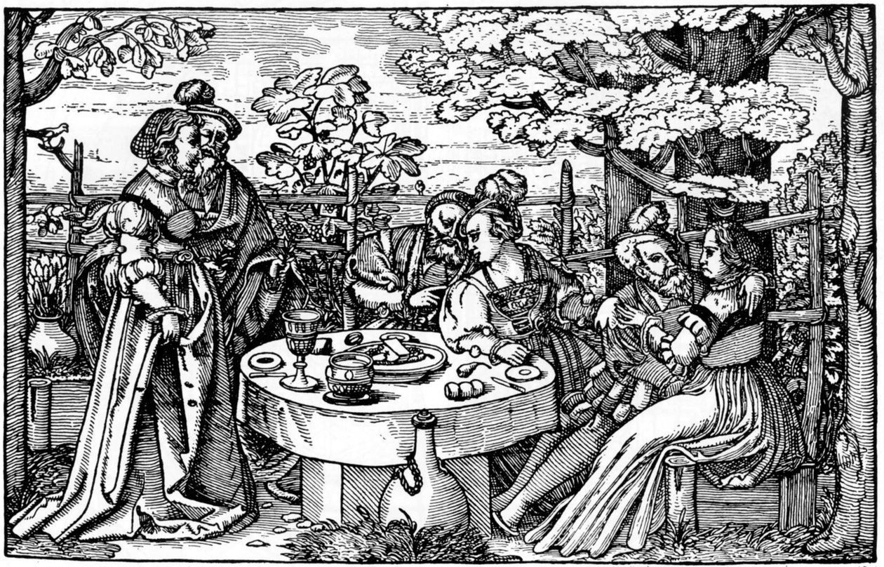 Almanya'da bahçe by Hans Sebald Beham