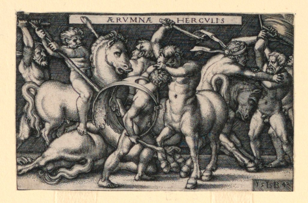 Centaurlarla Savaşan Herkül by Hans Sebald Beham