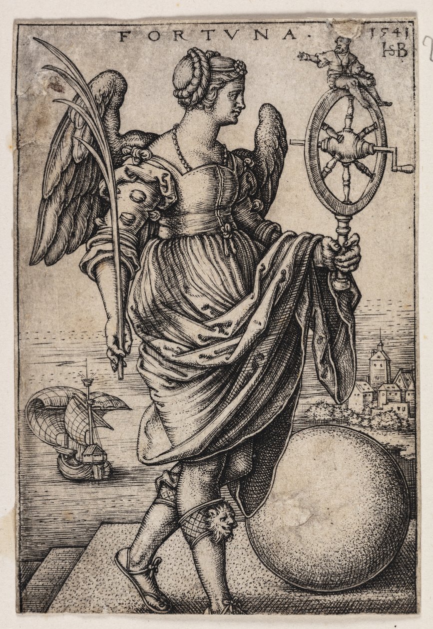 Mutluluk (Fortuna) by Hans Sebald Beham
