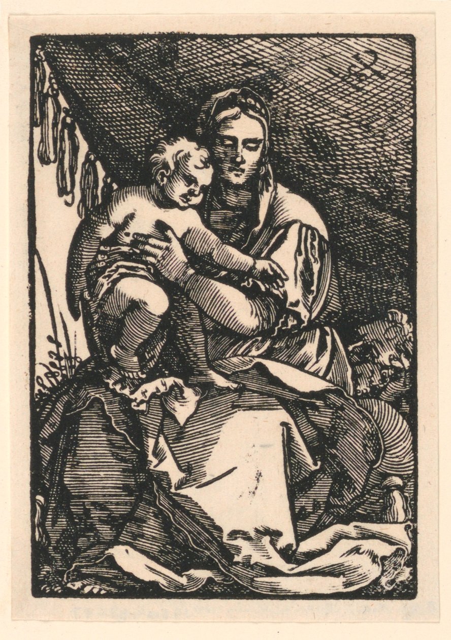 madonna ve çocuk by Hans Sebald Beham